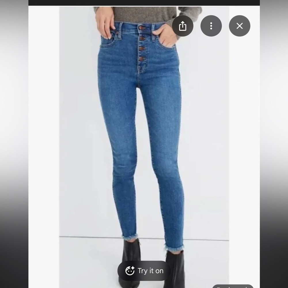 NWT Madewell button fly Skinny Jeans